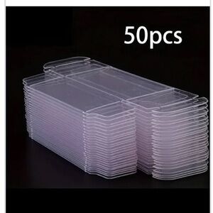 Clear Plastic Favor Box Set - 50 Pieces